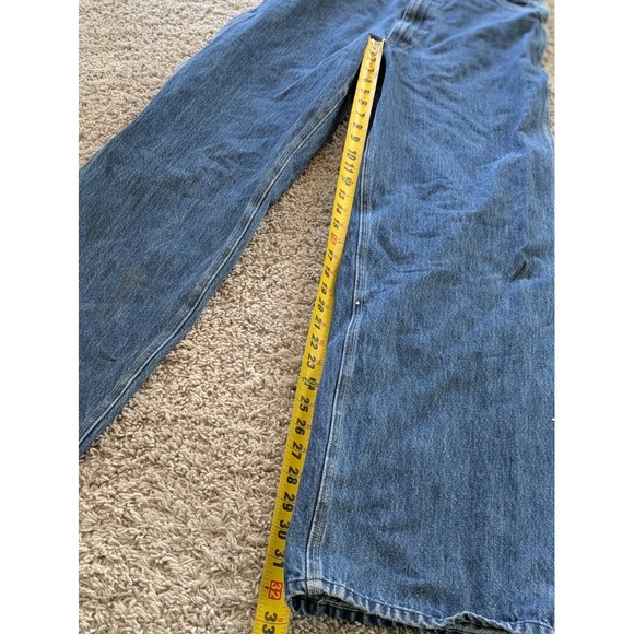 Osh Kosh B'Gosh Denim Bib Overalls Carpenter Red Stitch 30x34 - Picture 9 of 9